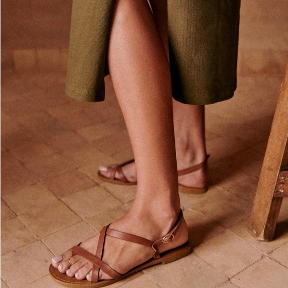 Sezane Adeline Low Sandals (Brown) - Picture 3 of 8
